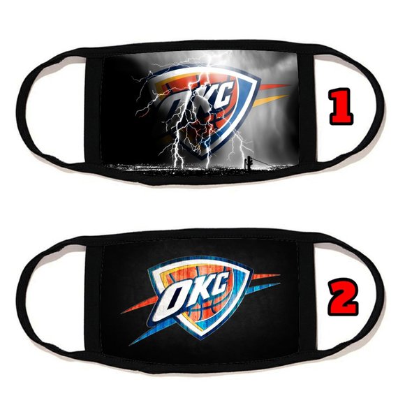 2 PACKS Oklahoma City Thunder face mask face cover